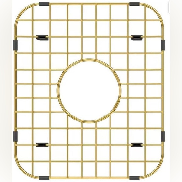 Kitchen Sink Bottom Two Grids, Racks, Protector Matte Gold - Picture 5 of 8